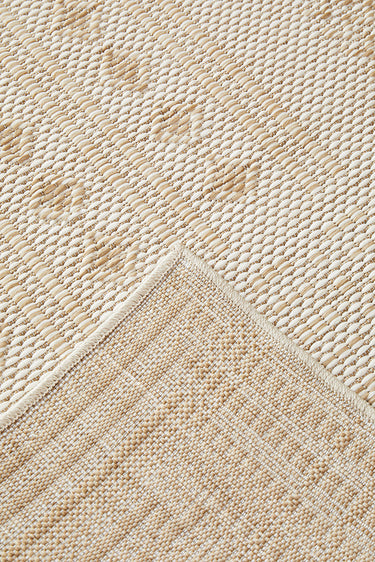 Patio Ziggy Cream Natural Modern Indoor Outdoor Flatweave Hallway Runner Rug